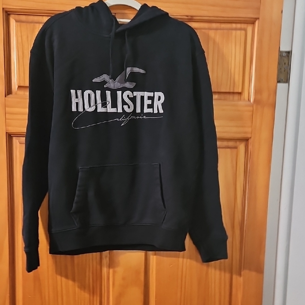 Hollister Mens Graphic Logo hooded Sweatshirt